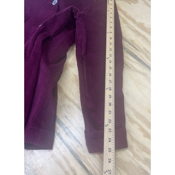 Woman Within Wide Wale Corduroy Shacket Button Chore Jacket Size 14/16 Purple - Picture 12 of 12